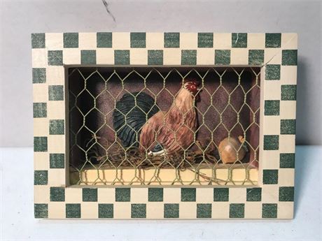 Caged Chicken Deco (Green)