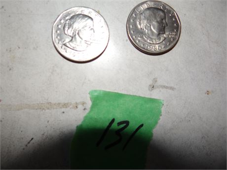 2 Susan B Anthony Dollars