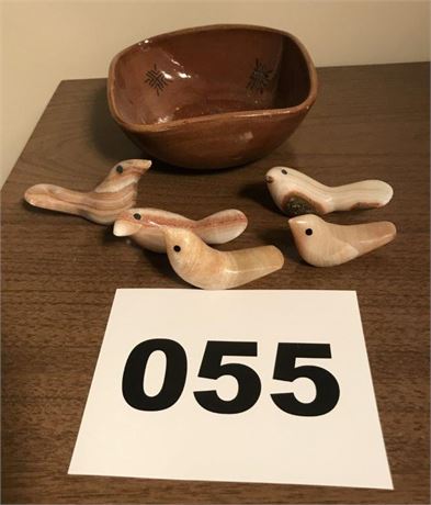 Stone Carved Birds