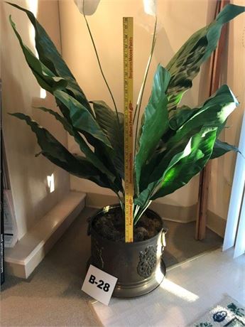Metal Pot Artificial Plant
