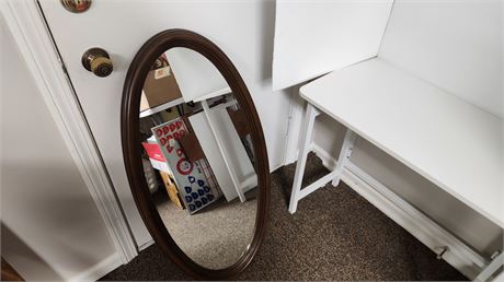 Large Vintage Oval Mirror