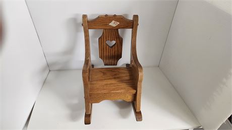 Wood Rocking Chair For Dolls & Bears