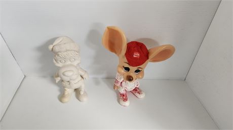 2 Vintage Vinyl Toys