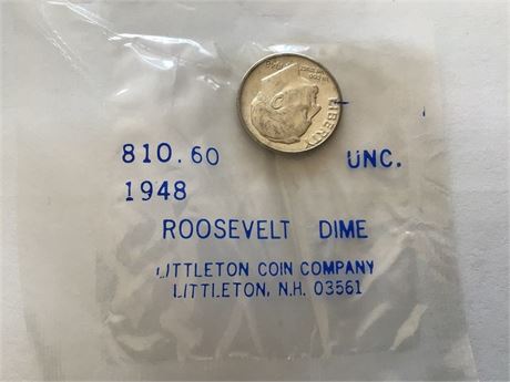 1948 Roosevelt Dime