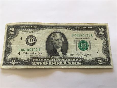 $2 Dollar Bill