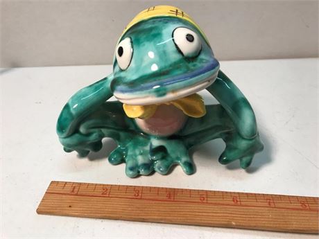 Napco Ceramic Frog Planter