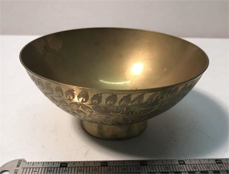 Engraved Brass Bowl