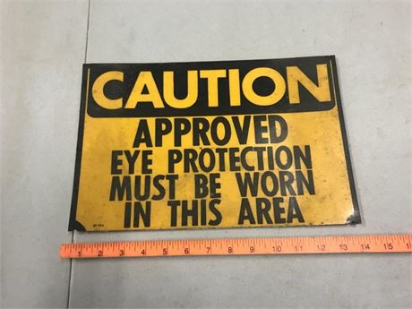 Caution Eye Protection Sign (#2)