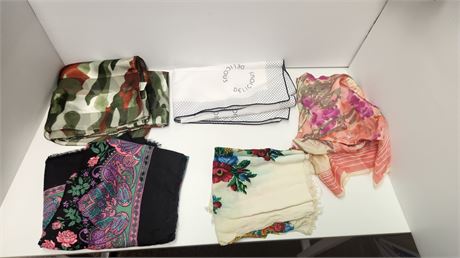 Lot Of Vintage Scarves