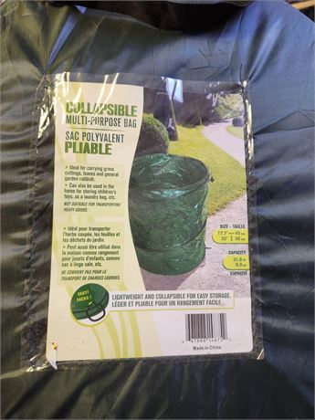 Collapsible yard waste bag