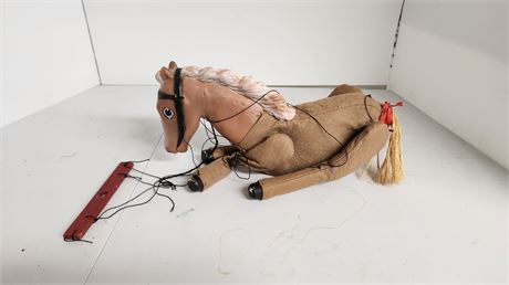 Vintage Horse Marionette Toy. Needs TLC