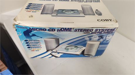 NEW Coby Micro CD Home Stereo System With AM/FM Tuner