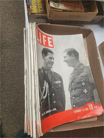 Lot Of Vintage Life Magazines