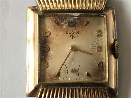 Vintage Elgin Stamped 1/10K R.G.P. Bezel Watch