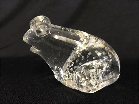 CRG Glass Frog Paperweight