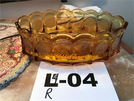 Fostoria Coin Glass Liberty Bell Bowl Dish
