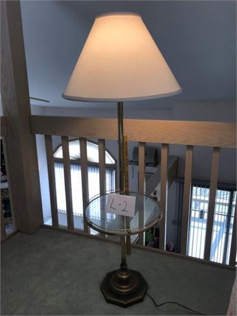 Metal & Glass Floor Lamp