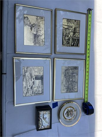 Decor, Gold Illustrations, Music Box, Metal Engravings, Chokin Art