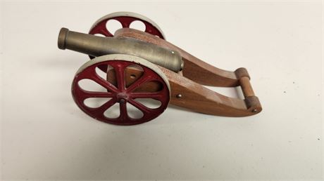 Vintage Cast Iron Small Desktop Cannon