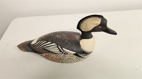 Wood Carved Duck Statue