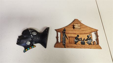 Vintage 1955 Calendar & Head Statue