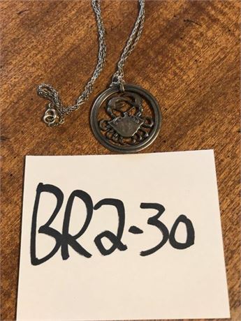 Stamped Sterling Pendant