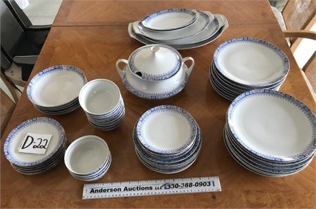 Cocema White & Blue China Set