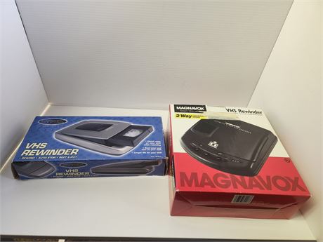 2 VHS rewinders