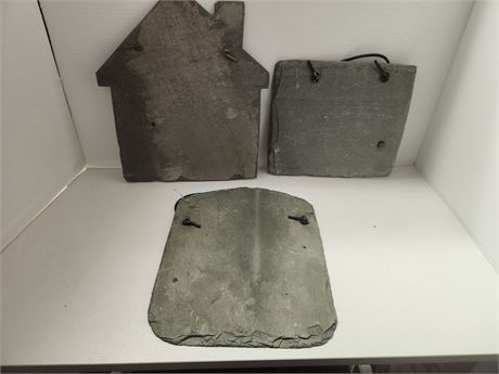 3 blank pieces of slate