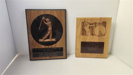 2 Golf Plaques
