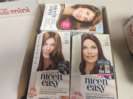 3 boxes of hair dye