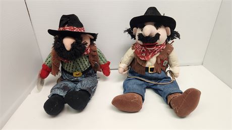 2 Talking Plush Cowboys. Need batteries NOT TESTED