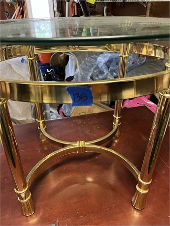 Contemporary Glass Top Side Table