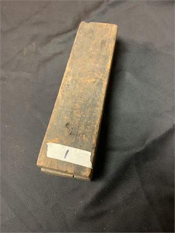 Sharpening Stone In A Wood Case With Lid
