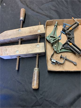 Wood Clamp Tool Lot - Varying Sizes