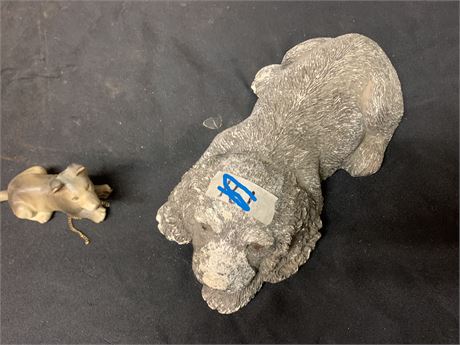 Vintage Sandicast Garden Outdoor Large Dog Figurine Statue By Sandra Brue 1981
