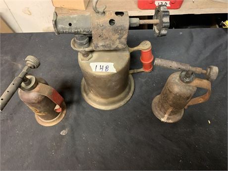Vintage Blow Torch Tool Lot Of 3