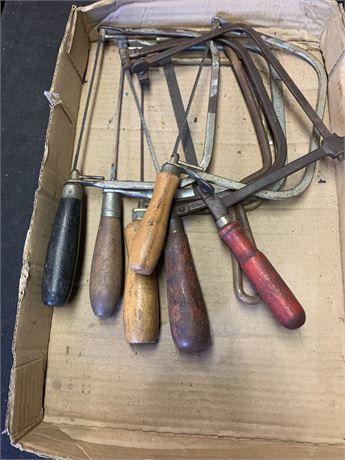 Wood Handle Chopping Saw Lot Of 6