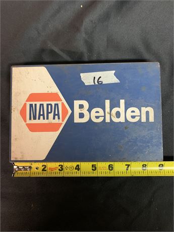 Napa Belden Electrical Wire Connector Kit in blue white metal case with dividers