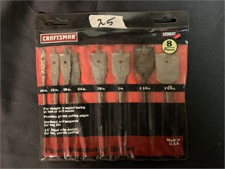 Craftsman 8 piece Wood Boring Bit Set