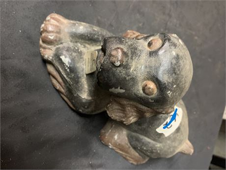 Vintage Cast Aluminum Metal Dog Coin Bank