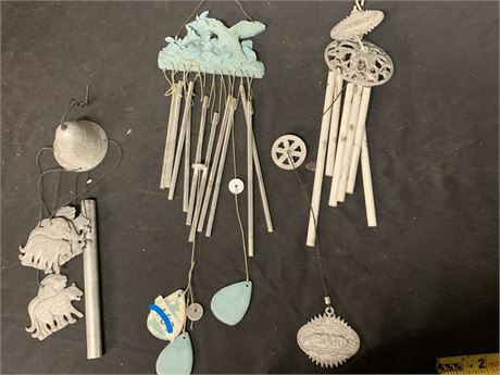 Wind Chime Lot of 3