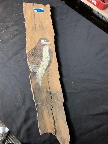 BIrd Painting on Driftwod Bark