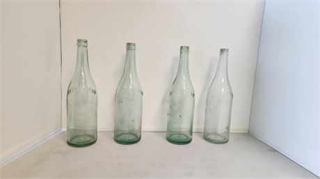 4 Vintage Glass bottles