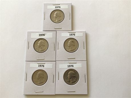 5 - 1976 Bicentennial Quarters