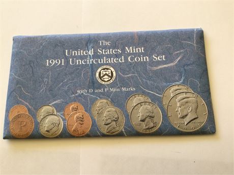 1991 Uncirculated Coin Set