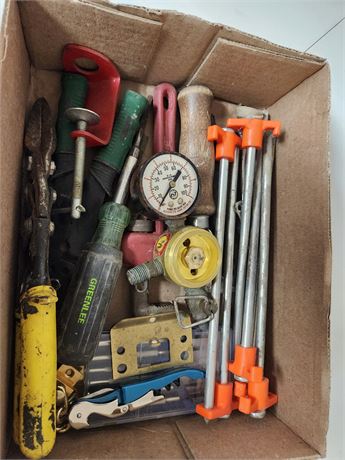 Tools and tent stakes