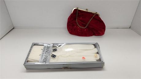 Vintage Driving Gloves & Vintage Purse