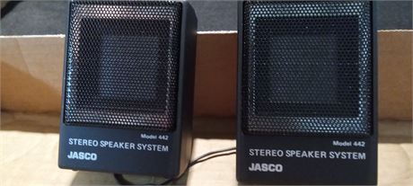 GE Radio Cassette Player & Mini Speakers & Headphones. NOT TESTED