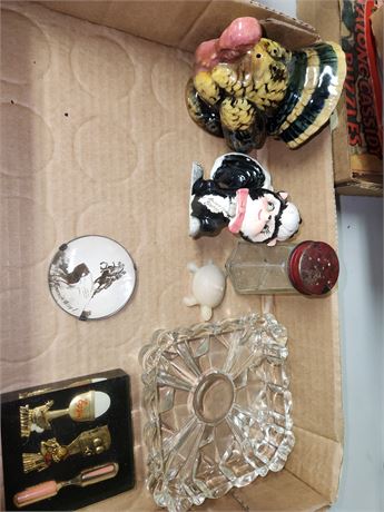 Paperweights, and glass figures